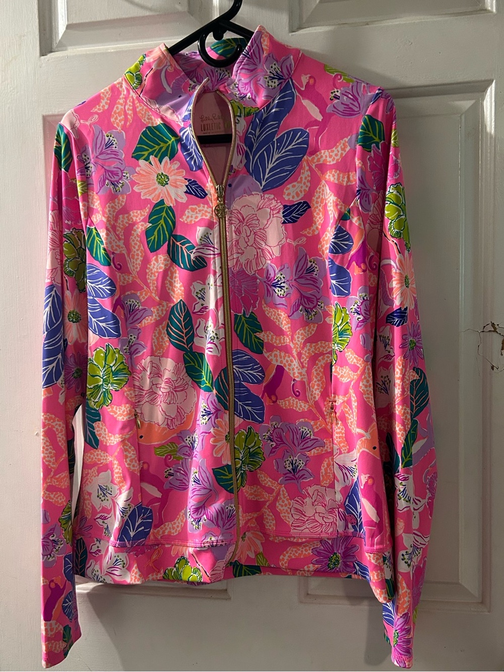 Lilly Pulitzer Pink Floral Zip-Up Hoodie